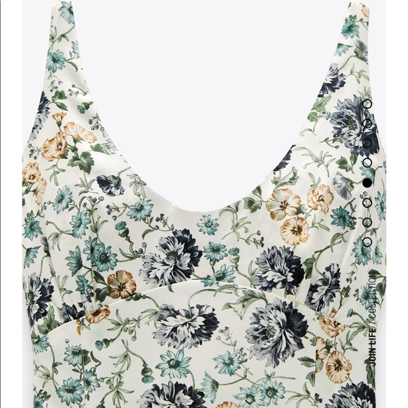 Zara Satin Effect Print Dress - Picture 7 of 10